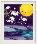 玉兰花装饰画