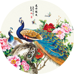 孔雀花开富贵