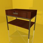 茶几模型 床头柜 实木家具