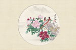 中国传统花朵画
