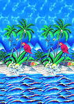 夏日海滩椰子树