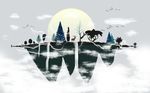 现代简约创意山水电视背景墙