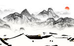 水墨中国风山水 TIF分层
