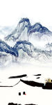 江南玄关画山水画 TIF分层
