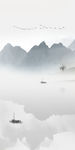 国画玄关画山水画 TIF分层