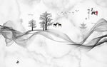 山水情山水新中式画 TIF分层