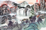 电视背景 山水国画