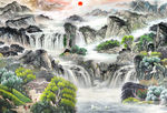 电视背景 山水国画