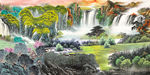 电视背景 山水国画