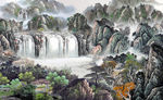 电视背景 山水国画