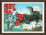 国画荷花