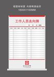 员工去向牌