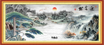国画迎客松