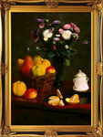 高清油画花卉装饰画