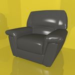 沙发模型 休闲沙发 软体家具
