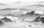 现代山水情山水画 TIF分层