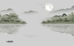 中式 巨幅 山水画 TIF分层