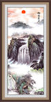 竖幅山水画