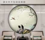 工笔花鸟圆形