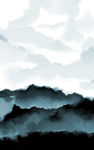 抽象水墨画山川水墨挂画