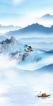 奢华 山水画玄关 TIF分层