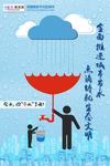 全国城市节水日中国风海报