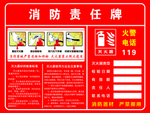 消防责任牌 灭火器存放点 标牌