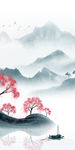 豪华山水玄关风景 TIF分层