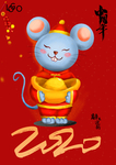 2020年鼠年卡通老鼠中国年