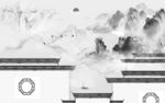 徽派风景山水框画 TIF分层