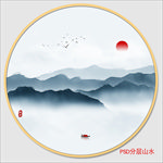禅意山水画