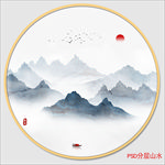 禅意新中式水墨山水