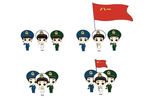 海陆空卡通小军人