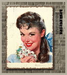 怀旧复古欧美美女装饰画