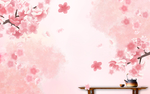 桃花背景墙