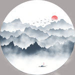 水墨山水画