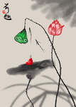 荷花装饰画