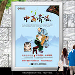 膏药灯箱展板展架易拉宝海报单页