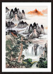 山水瀑布