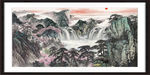 国画瀑布