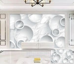 3d圆环大理石爵士白石纹背景墙
