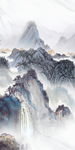 手绘山水画玄关 TIF分层