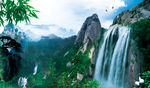 山水风景 瀑布风景