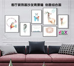 多肉三联画 简约三联画