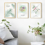 小清新植物三联画