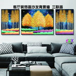 麋鹿装饰画 发财树装饰画