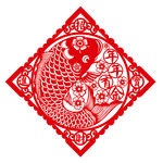 矢量春节剪纸窗花