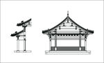 唐代古建筑线描稿