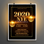 2020新年圣诞元旦节日海报