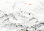 爵士白山水石纹